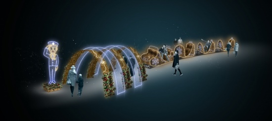 Tunel z pociągiem 12/2021/3D
