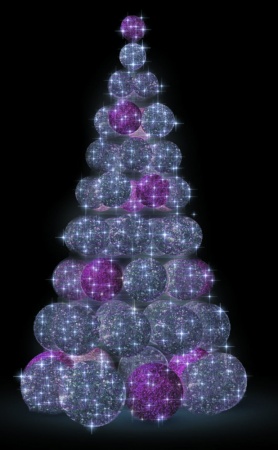 Choinka 3D Baubles (6,0 x 3,5 x 3,5m)