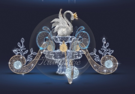 Fontanna 3D Swan (4,5 x fi 9m)