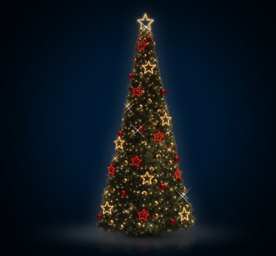 choinka stozek 43 (wersja złoto czerwona)