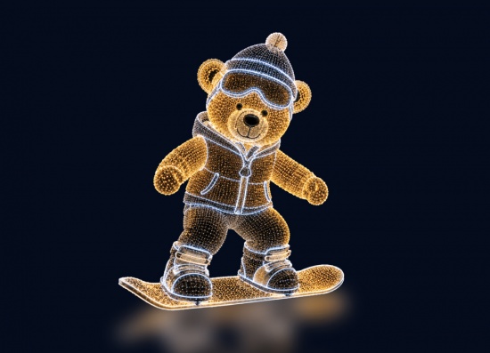 Miś snowbordzista 30/2026/3D (2,8 x 2,7 x 1,2m)